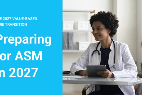 Preparing for ASM in 2027 — physician holding a tablet beside Murj’s blue headline panel.
